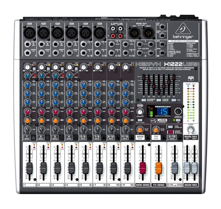Behringer X1222USB Audio Mixer 4 Channels