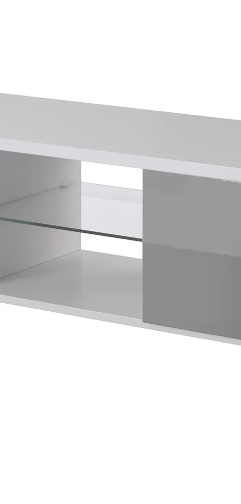 Cama TV Stand WEST 42/130/42 White/Grey Gloss