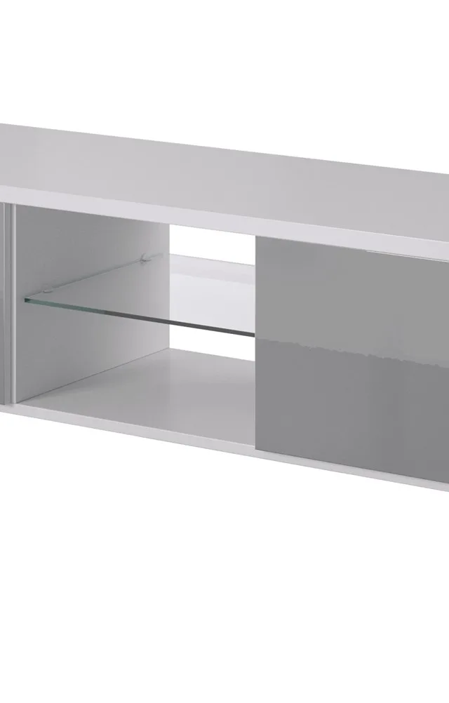 Cama TV Stand WEST 42/130/42 White/Grey Gloss