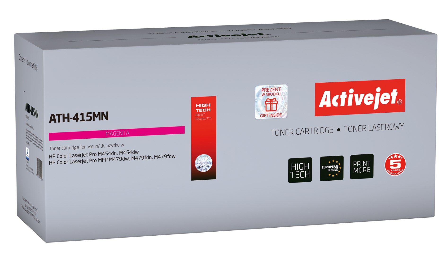 Activejet ATH-415MN toner cartridge for HP printers; Replacement HP 415A W2033A; Supreme; 2100 pages; Purple, with chip