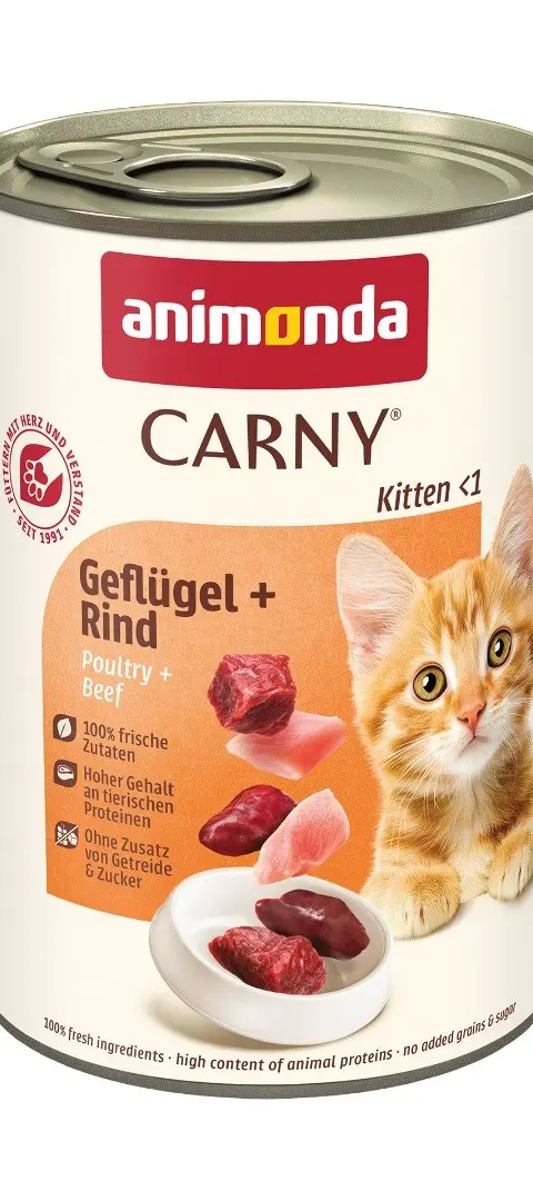 ANIMONDA Carny Kitten Beef With Poultry - Wet Cat Food - 400g
