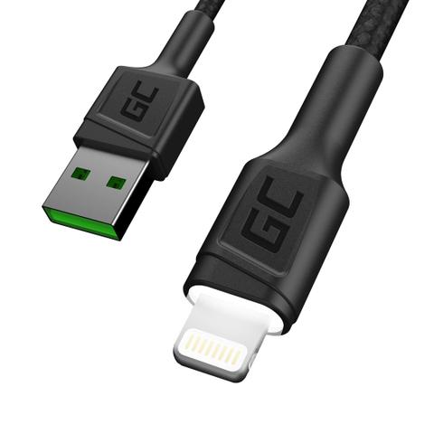 Green Cell USB 3.0 Lightning (ST-ST) 1,2m Ladekabel LED Black