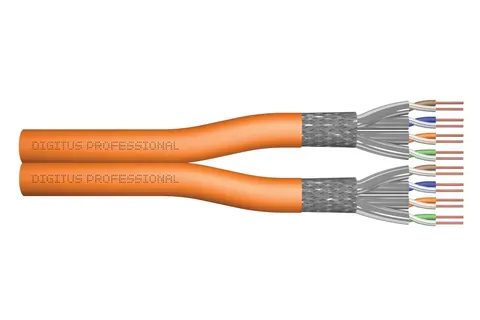 CAT 7 S/FTP data cable - installation cable, 500 m, duplex, Dca-s2, d1, a1