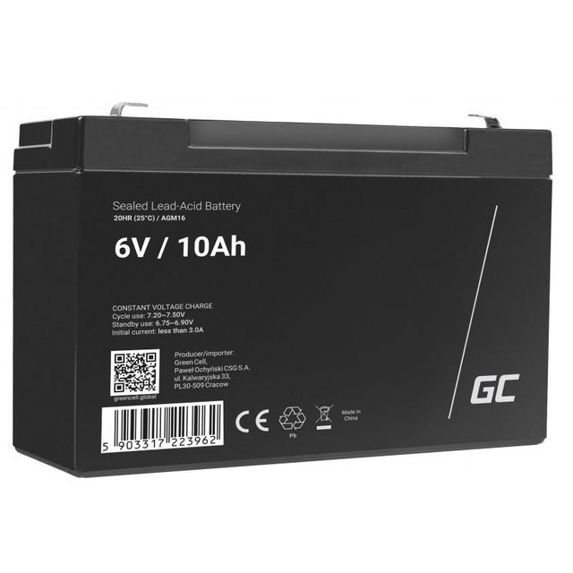 Green Cell USV-Akku Sealed Lead Acid 10Ah
