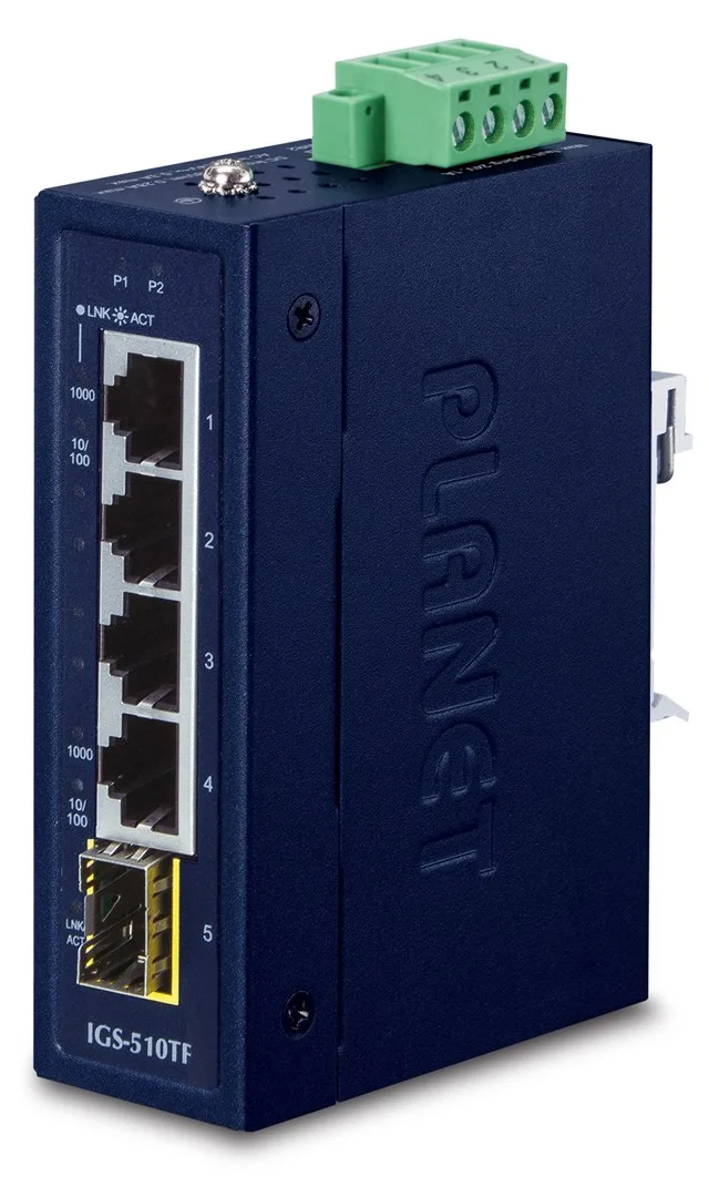 PLANET IGS-510TF network switch Unmanaged Gigabit Ethernet (10/100/1000) Blue
