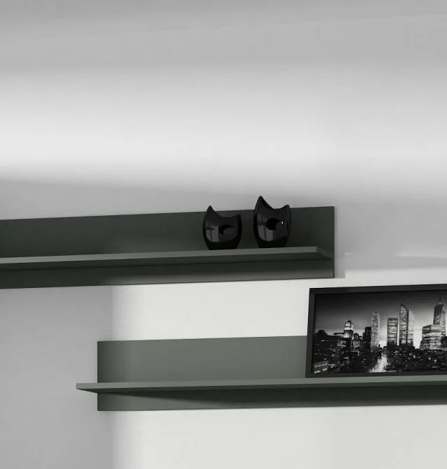 Cama Set Of Two Shelves 125cm SOHO Black Matte