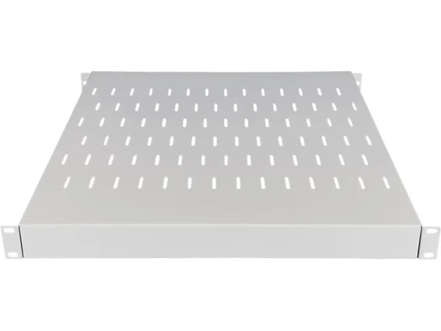 Półka regulowana 19" 1U głęb. 500-900mm, szara, 4 punkty mocowania ALANTEC