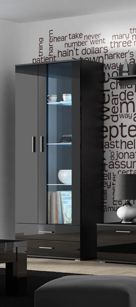 Cama Sideboard 120 Cm SOHO S7 Black/Black Gloss