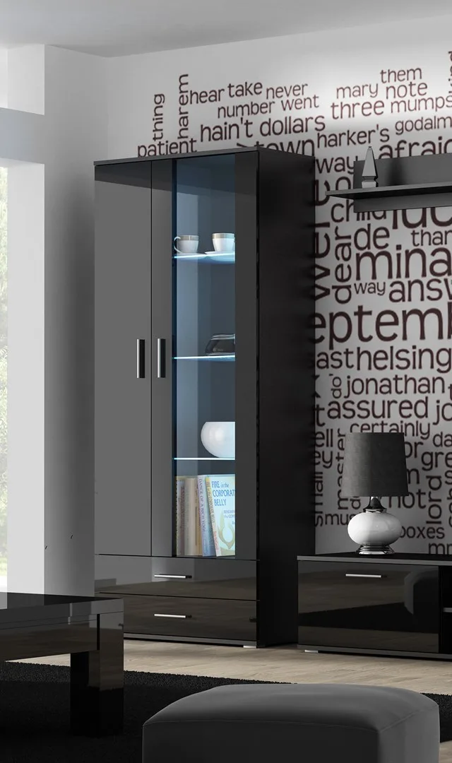 Cama Sideboard 120 Cm SOHO S7 Black/Black Gloss