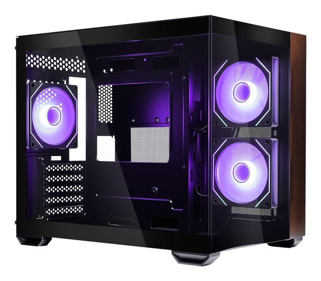 Cooler Master Elite 481 Wood - MT - Micro ATX - Seitenteil Mit Fenster (GehäRtetes Glas)