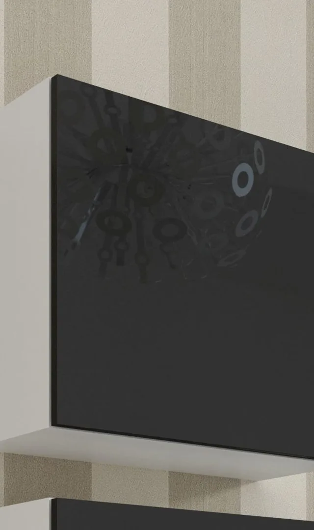 Cama Square cabinet VIGO 50/50/30 white/black gloss