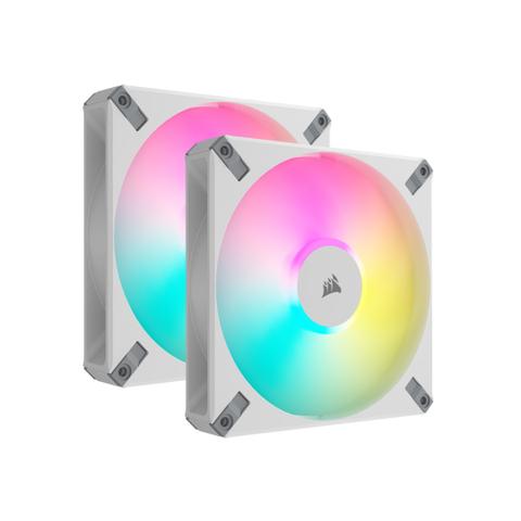 Corsair AF140 RGB ELITE White Pack Of 2 140mm Case Fan