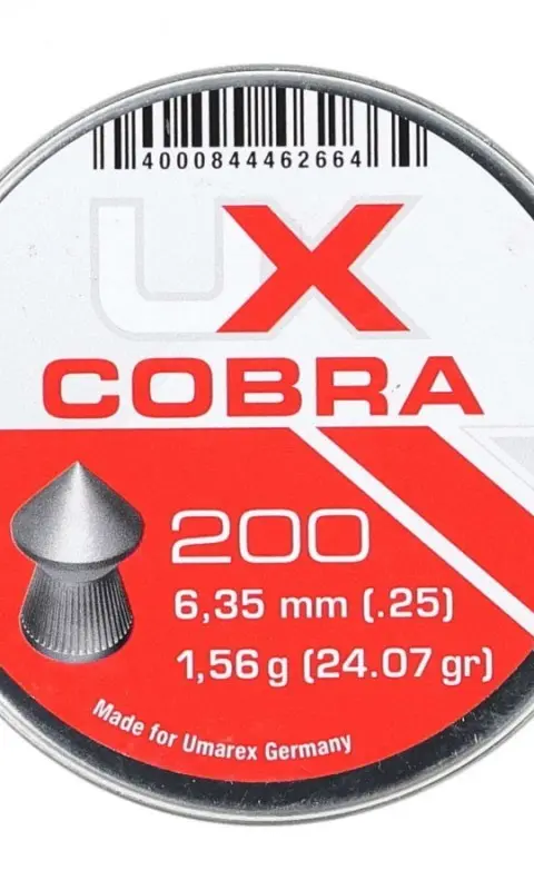 Umarex Cobra Pointed Ribbed Shot 6.35 200 Pcs.