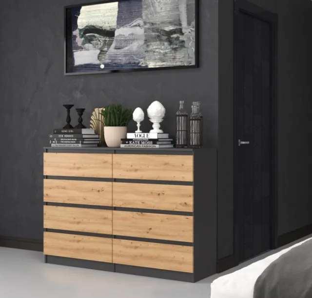 Topeshop M8 140 ANT/ART KPL Chest Of Drawers