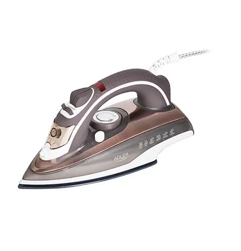 Adler AD 5030 Iron Steam Iron Ceramic Soleplate 3000 W Brown Grey White