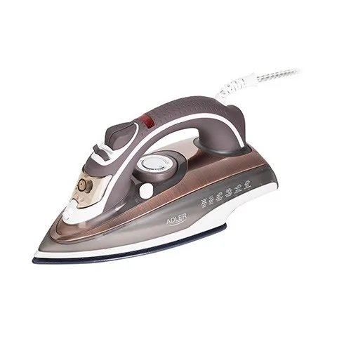 Adler AD 5030 Iron Steam Iron Ceramic Soleplate 3000 W Brown Grey White