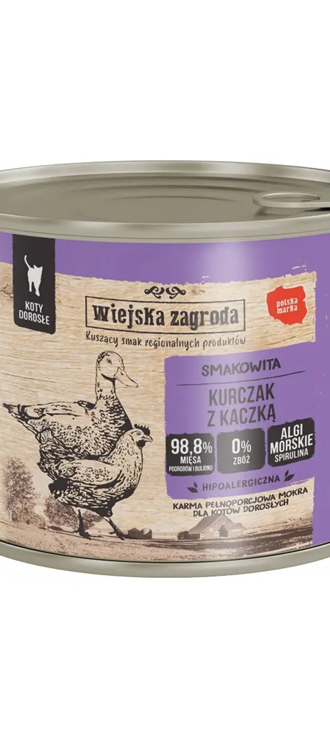 WIEJSKA ZAGRODA Chicken With Duck - Wet Cat Food - 200g