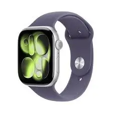 Apple Watch Series 11Â GPS Cellular 46mm Silver Aluminium Case With Purple Fog Sport Band - M/L