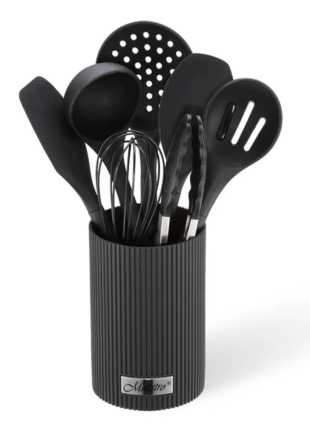 Kitchen utensils MAESTRO MR-1542-BLACK 8 elements Black