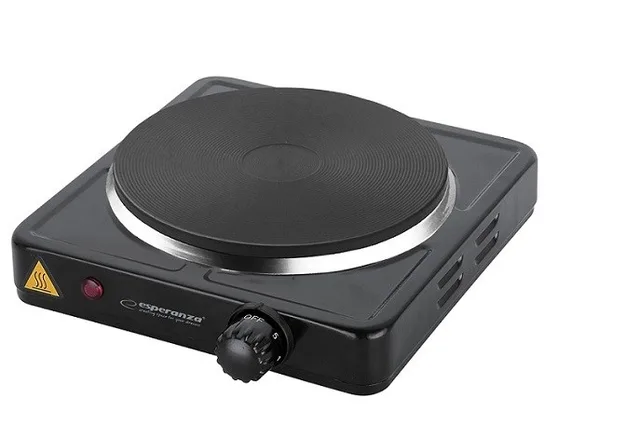 Esperanza EKH002K Hob Black Countertop Sealed Plate 1 Zone(S)