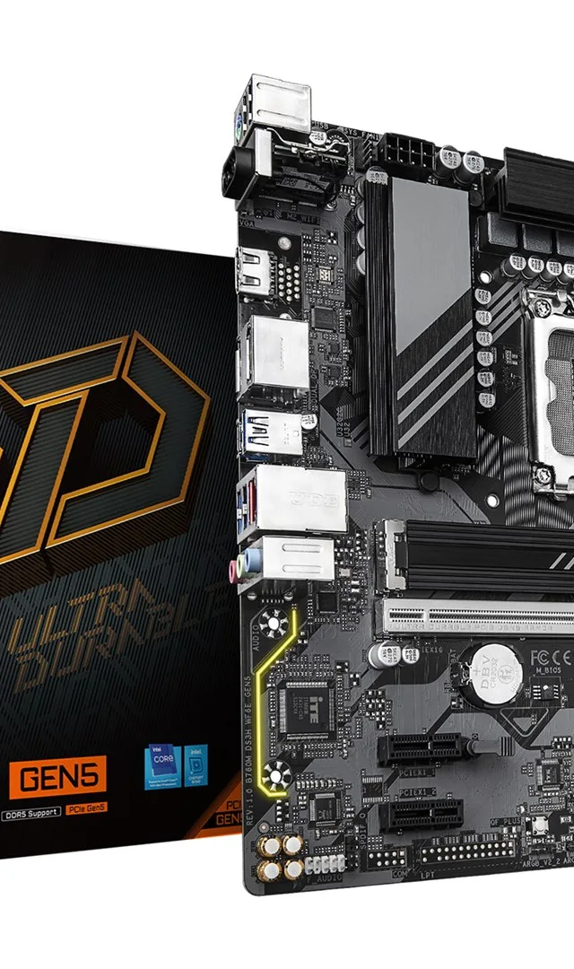 GIGABYTE B760M DS3H WIFI6E GEN5 Motherboard - Supports Intel Core 14th Gen CPUs, 6+2+1 Phases Digital VRM, up to 5600MHz DDR5, 2xPCIe 4.0 M.2, Wi-Fi 6E, 2.5GbE LAN, USB 3.2 Gen2