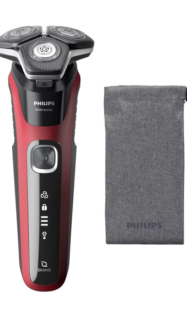 Philips SHAVER Series 5000 S5883/10 men's shaver Rotation shaver Trimmer Black, Red