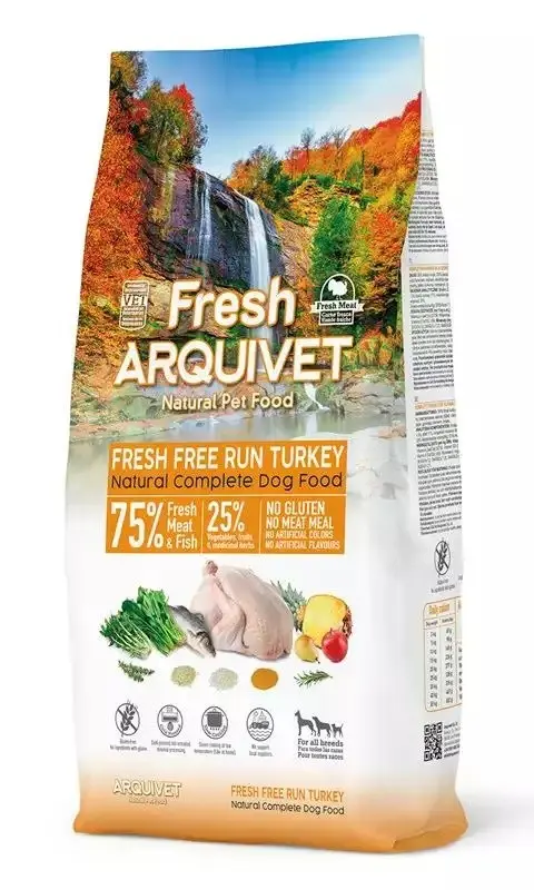 ARQUIVET Fresh Turkey And Fish - Semi-Moist Dog Food - 10kg