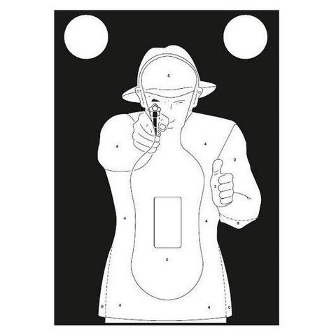 TS-9 Silhouette Shooting Targets Frenchman - Set Of 50