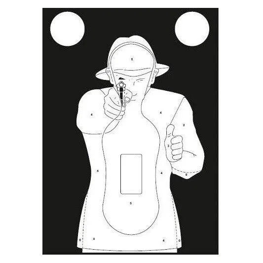 TS-9 Silhouette Shooting Targets Frenchman - Set Of 50