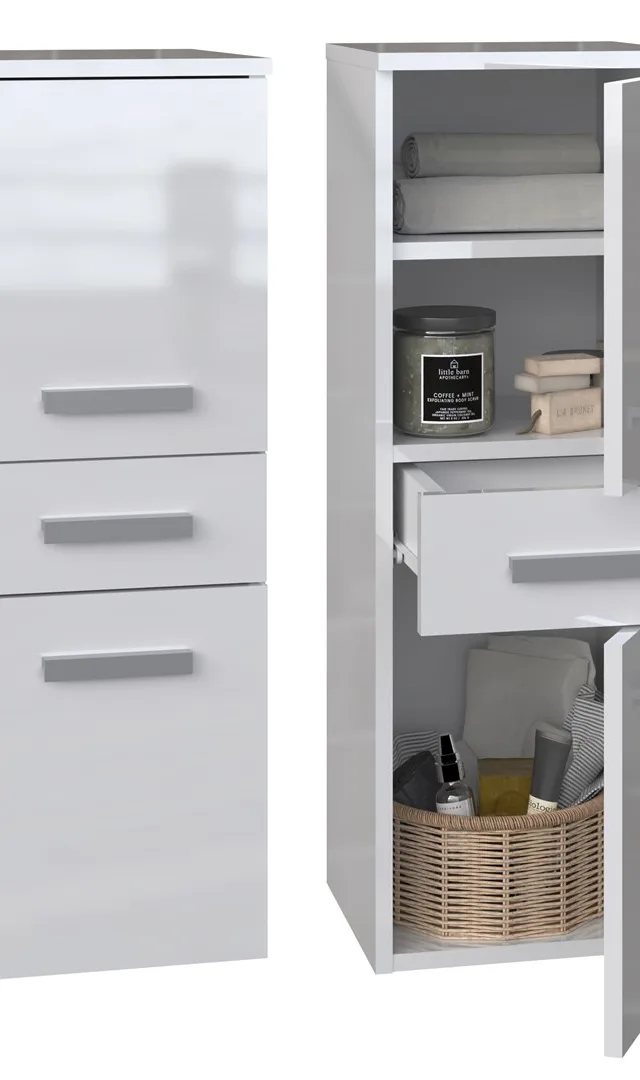Topeshop NEL V DDS BIEL POŁ bathroom storage cabinet White