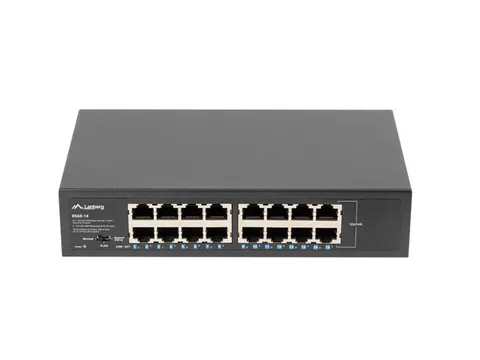 Lanberg RSGE-16 network switch Unmanaged Gigabit Ethernet (10/100/1000) 1U Black