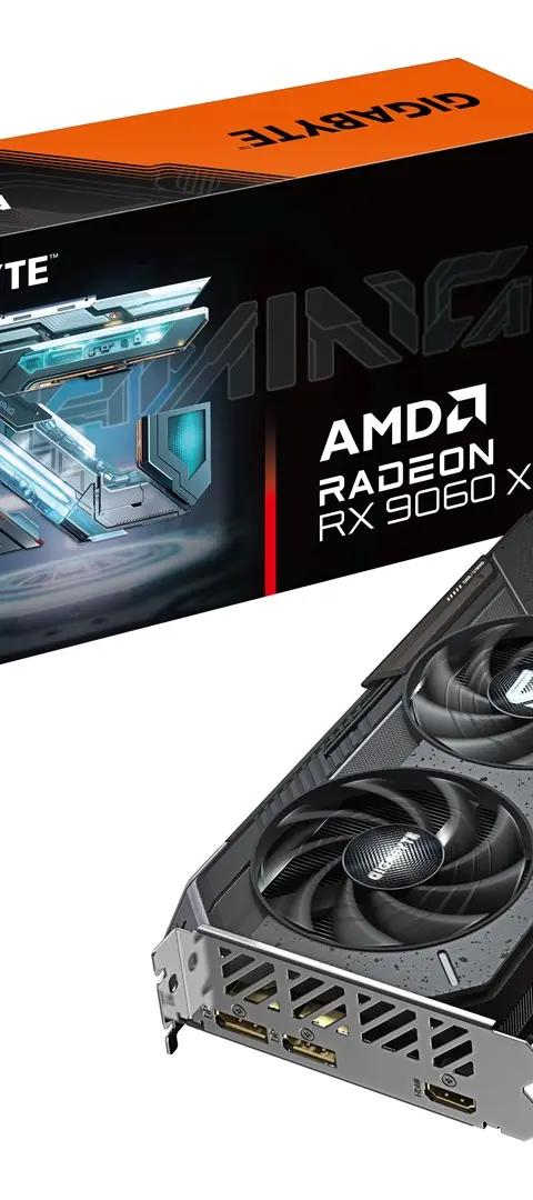 GIGABYTE Radeon RX 9060 XT GAMING 8G Graphics Card - 8GB GDDR6, 128bit, PCI-E 5.0, 3130 MHz Core Clock, 2 x DisplayPort, 1 x HDMI, GV-R9060XTGAMING-8GD