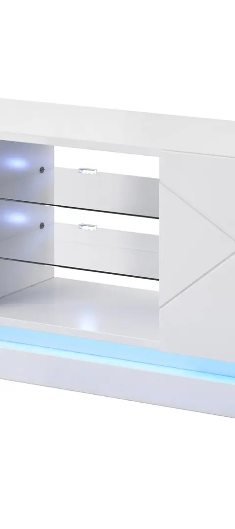 Cama TV Cabinet QIU 160 MDF White Gloss/White Gloss