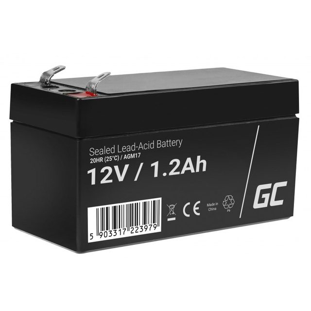 Green Cell AGM Battery Lead Acid VRLA 12V 1.2Ah