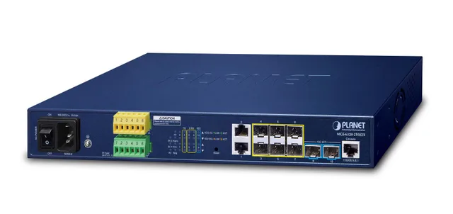 PLANET L3 2-Port 100/1000T + 2-Port Managed 1U Blue