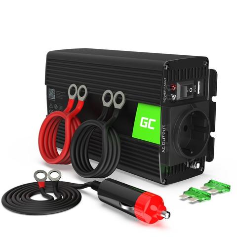 Green Cell KFZ Spannungswandler Power Inverter 24V 230V 1000W Black