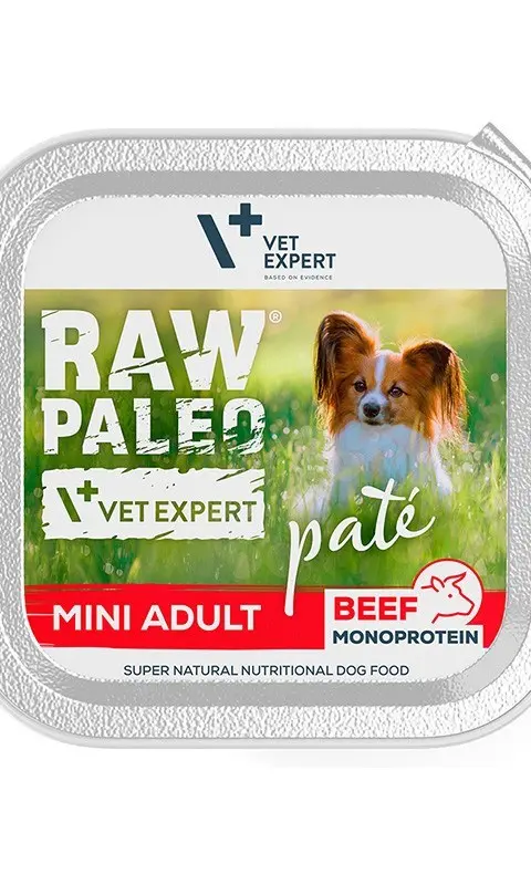 VETEXPERT Raw Paleo Pate Mini Adult Beef - Wet Dog Food - 150 G