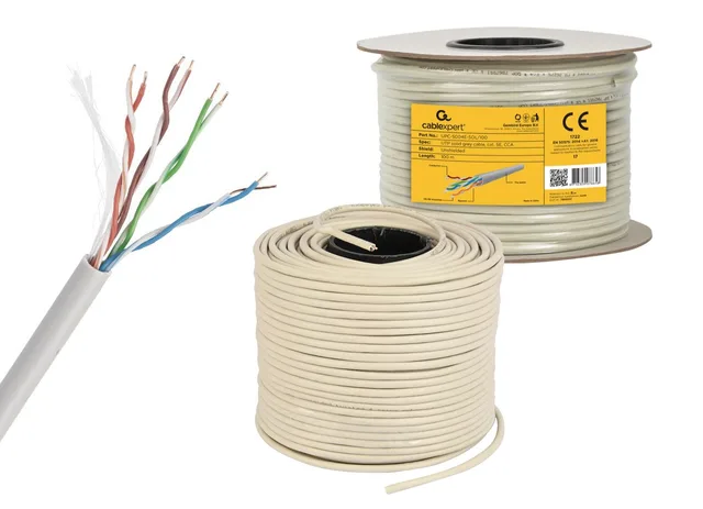 Gembird CAT5e UTP 100m networking cable Grey U/UTP (UTP)