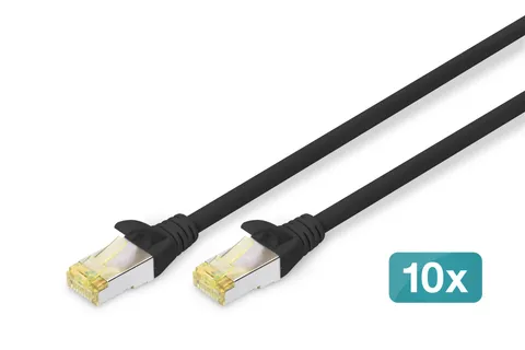 CAT 6A S/FTP patch cable, 10 pieces