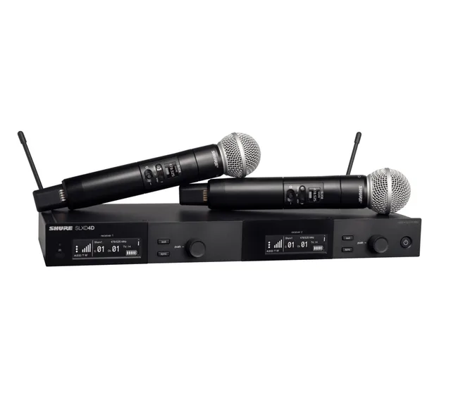 Shure SLXD24DE/SM58-G59 - Dual Digital Wireless System With Two Transmitters/Handheld Microphones (470 - 514 MHz)