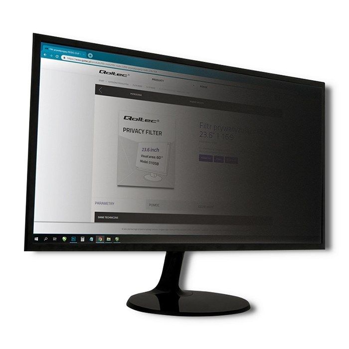 Qoltec 51055 display privacy filter 54.6 cm (21.5") Monitor Frameless display privacy filter