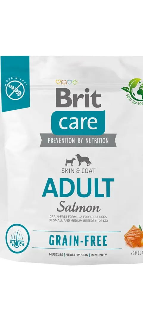 BRIT Care Dog Grain-Free Adult Small Medium Salmon - Dry Dog Food - 1 Kg