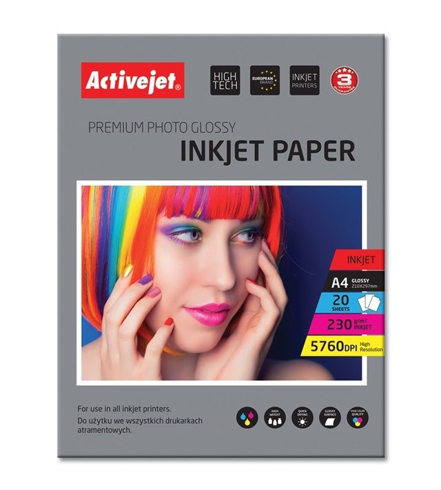 Activejet AP4-230G20 Photo Paper A4 20 Sheets