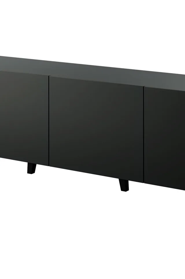 TV Cabinet FARO 200x42x52 Black Matt Oak Craft