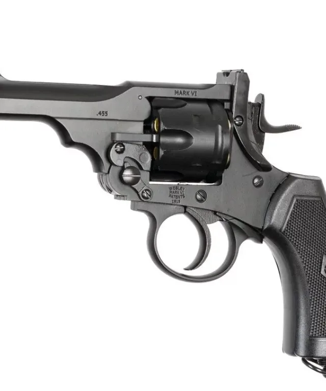 WEBLEY MKVI .455 Police Cal.4.5 Mm Diabolo Cartridge 6-Shot Barrel 4’ CO2 Black Ekp To17J