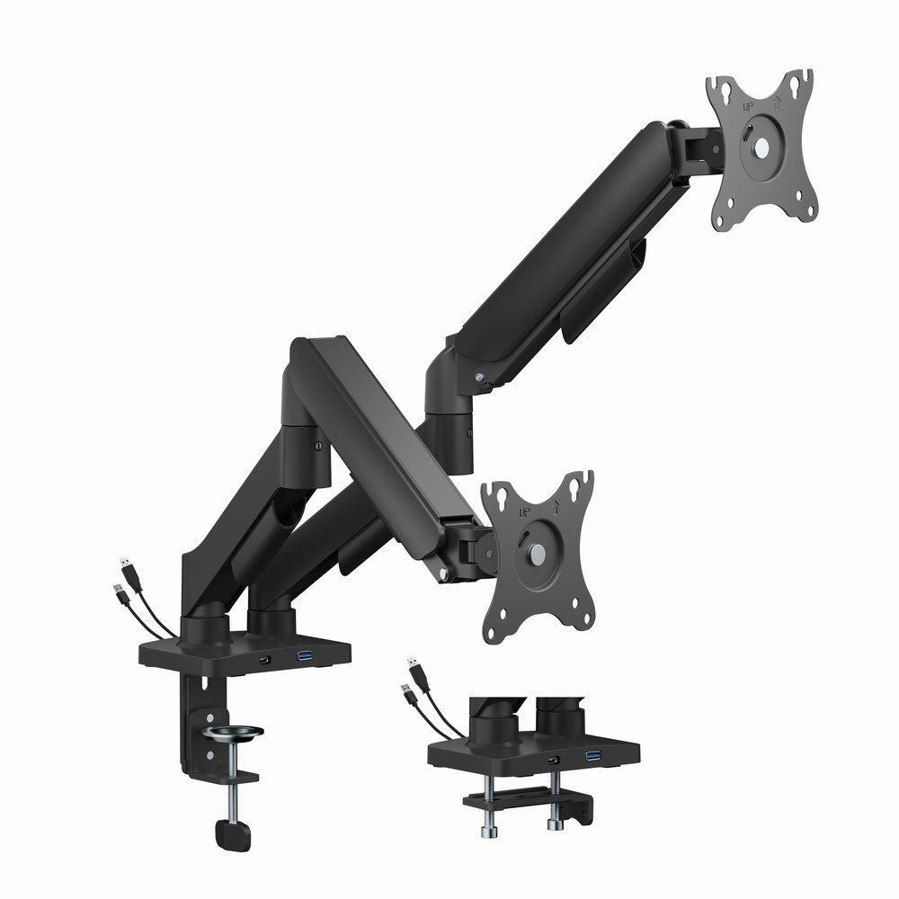 Gembird MA-DA2U-01 monitor mount / stand 81.3 cm (32") Desk Black