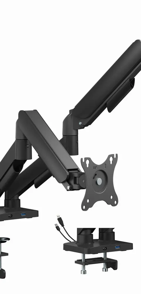 Gembird MA-DA2U-01 monitor mount / stand 81.3 cm (32") Desk Black