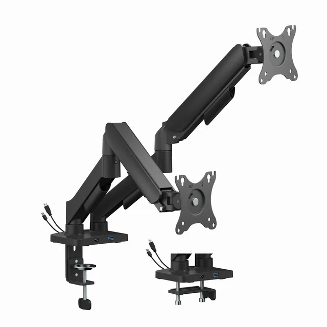 Gembird MA-DA2U-01 monitor mount / stand 81.3 cm (32") Desk Black