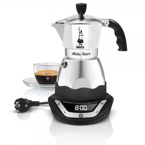 Bialetti Mokka-EASY TIMER Elektrische Mokkatasse Black