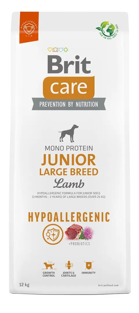 BRIT Care Hypoallergenic Junior Large Breed Lamb - Dry Dog Food - 12 Kg